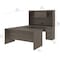 Bestar Bestar Logan 66W U-Shaped Desk with Hutch, Lateral File Cabinet, and Bookcase in bark grey 46851-47 - alternate 2